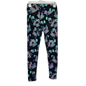 Lularoe Womens Leggings Size One Size Stretch Fish Print Beach Ocean Tropical